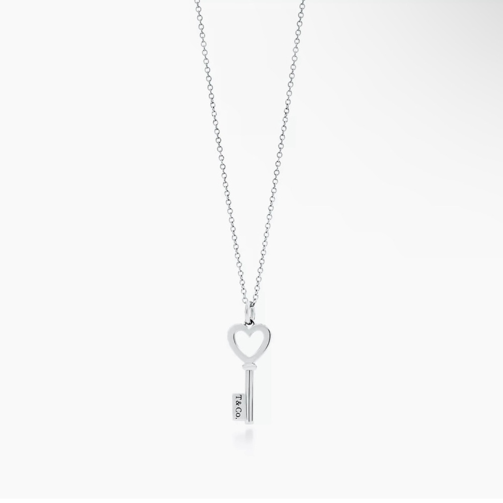 Tiffany & Co Heart Key Pendant in silver